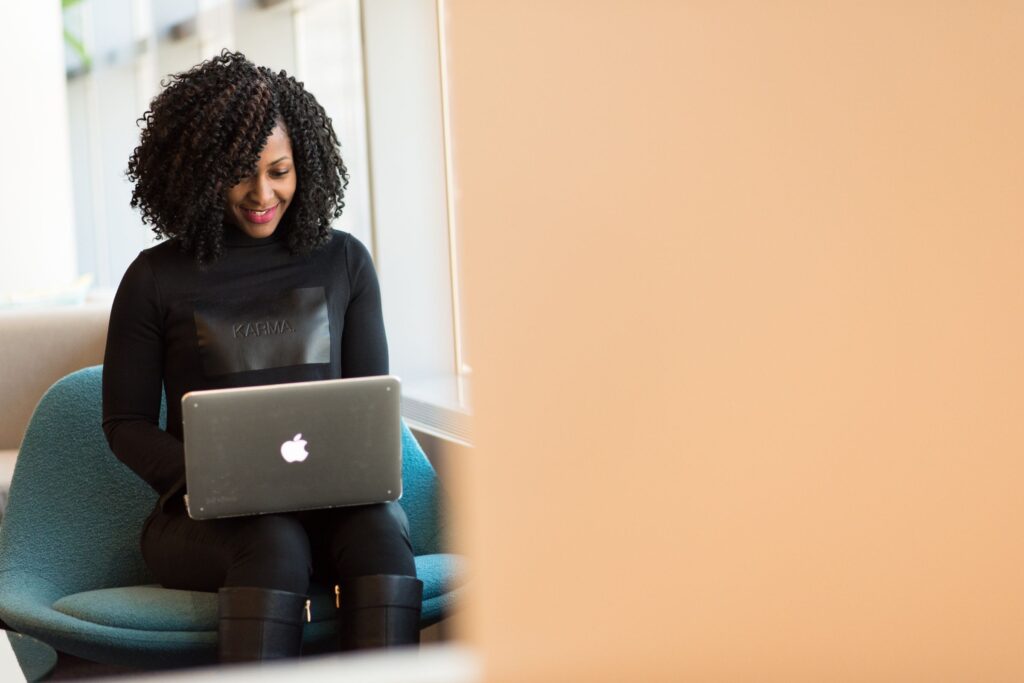 women on computer using email